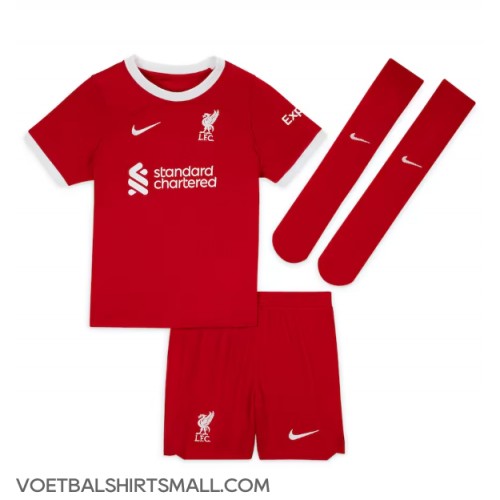 Liverpool Mohamed Salah #11 Babykleding Thuisshirt Kinderen 2023-24 Korte Mouwen (+ korte broeken)